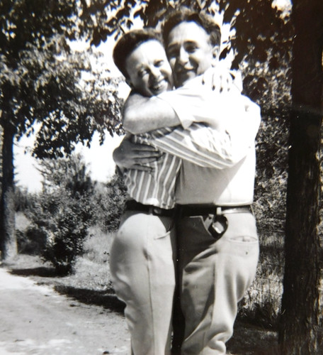 1950s snapshot hugging - snapshot,